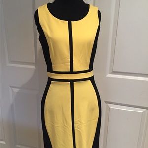 Black & yellow business/work dress